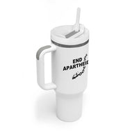 End Apartheid Human Rights Tumbler With Handle Broken Chain Social Justice Activist
