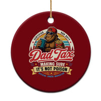 Funny Dad Tax Certified Dad Duty Bigfoot Ceramic Ornament Vintage Sasquatch Official Snack Inspector
