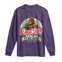 Funny Dad Tax Certified Dad Duty Bigfoot Long Sleeve Shirt Vintage Sasquatch Official Snack Inspector
