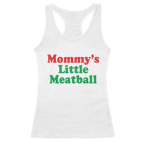 Mommy's Little Meatball Racerback Tank Top Funny Italian Family Baby Humor - Wonder Print Shop