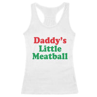 Daddy's Little Meatball Racerback Tank Top Funny Italian Family Baby Humor - Wonder Print Shop