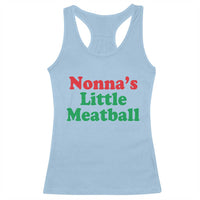 Nonna's Little Meatball Racerback Tank Top Funny Italian Family Baby Humor - Wonder Print Shop
