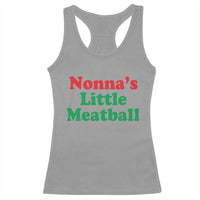 Nonna's Little Meatball Racerback Tank Top Funny Italian Family Baby Humor - Wonder Print Shop