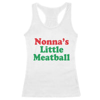 Nonna's Little Meatball Racerback Tank Top Funny Italian Family Baby Humor - Wonder Print Shop