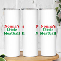 Nonna's Little Meatball Skinny Tumbler Funny Italian Family Baby Humor - Wonder Print Shop
