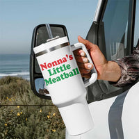 Nonna's Little Meatball Tumbler With Handle Funny Italian Family Baby Humor - Wonder Print Shop