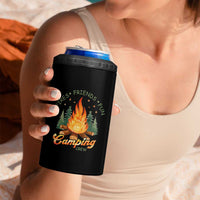 Fires Friends Fun Camping Crew 4 in 1 Can Cooler Tumbler Cozy Campfire Adventure Outdoor Lovers - Wonder Print Shop