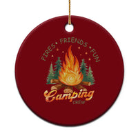 Fires Friends Fun Camping Crew Ceramic Ornament Cozy Campfire Adventure Outdoor Lovers - Wonder Print Shop