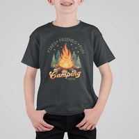 Fires Friends Fun Camping Crew T Shirt For Kid Cozy Campfire Adventure Outdoor Lovers - Wonder Print Shop