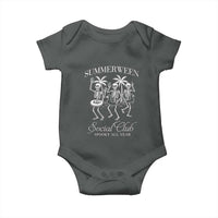 Summerween Social Club Baby Onesie Spooky All Year Skeleton Summer Halloween Beach Party - Wonder Print Shop