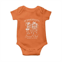 Summerween Social Club Baby Onesie Spooky All Year Skeleton Summer Halloween Beach Party - Wonder Print Shop