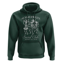 Summerween Social Club Hoodie Spooky All Year Skeleton Summer Halloween Beach Party - Wonder Print Shop