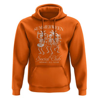 Summerween Social Club Hoodie Spooky All Year Skeleton Summer Halloween Beach Party - Wonder Print Shop