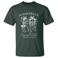 Summerween Social Club T Shirt Spooky All Year Skeleton Summer Halloween Beach Party - Wonder Print Shop