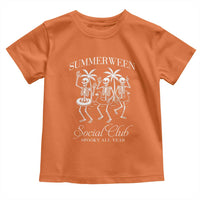 Summerween Social Club Toddler T Shirt Spooky All Year Skeleton Summer Halloween Beach Party - Wonder Print Shop