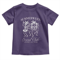 Summerween Social Club Toddler T Shirt Spooky All Year Skeleton Summer Halloween Beach Party - Wonder Print Shop