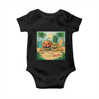Retro Tropical Summerween Baby Onesie Halloween Summer Beach Cocktail Boo - Wonder Print Shop