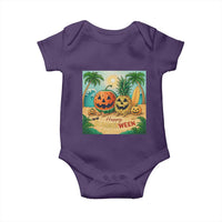 Retro Tropical Summerween Baby Onesie Halloween Summer Beach Cocktail Boo - Wonder Print Shop