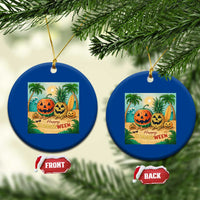 Retro Tropical Summerween Ceramic Ornament Halloween Summer Beach Cocktail Boo - Wonder Print Shop