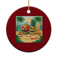 Retro Tropical Summerween Ceramic Ornament Halloween Summer Beach Cocktail Boo - Wonder Print Shop