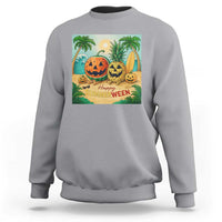 Retro Tropical Summerween Sweatshirt Halloween Summer Beach Cocktail Boo - Wonder Print Shop