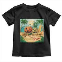 Retro Tropical Summerween Toddler T Shirt Halloween Summer Beach Cocktail Boo - Wonder Print Shop