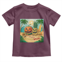 Retro Tropical Summerween Toddler T Shirt Halloween Summer Beach Cocktail Boo - Wonder Print Shop