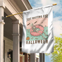 Spooky Summer Skeleton Garden Flag Just Waiting For Halloween Summer Pool Party - Wonder Print Shop