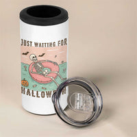 Spooky Summer Skeleton 4 in 1 Can Cooler Tumbler Just Waiting For Halloween Summer Pool Party - Wonder Print Shop