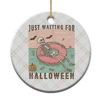 Spooky Summer Skeleton Ceramic Ornament Just Waiting For Halloween Summer Pool Party - Wonder Print Shop