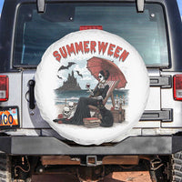 Gothic Summerween Spare Tire Cover Spooky Summer Halloween Horror Character - Wonder Print Shop