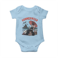 Gothic Summerween Baby Onesie Spooky Summer Halloween Horror Character - Wonder Print Shop
