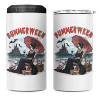 Gothic Summerween 4 in 1 Can Cooler Tumbler Spooky Summer Halloween Horror Character - Wonder Print Shop