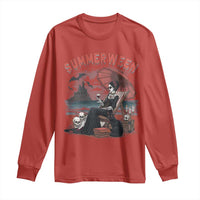 Gothic Summerween Long Sleeve Shirt Spooky Summer Halloween Horror Character - Wonder Print Shop