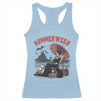 Gothic Summerween Racerback Tank Top Spooky Summer Halloween Horror Character - Wonder Print Shop