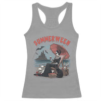 Gothic Summerween Racerback Tank Top Spooky Summer Halloween Horror Character - Wonder Print Shop
