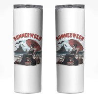 Gothic Summerween Skinny Tumbler Spooky Summer Halloween Horror Character - Wonder Print Shop