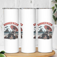 Gothic Summerween Skinny Tumbler Spooky Summer Halloween Horror Character - Wonder Print Shop