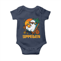 Tropical Summerween Boo Sheet Baby Onesie Funny Ghost Halloween Summer Beach Vibes - Wonder Print Shop