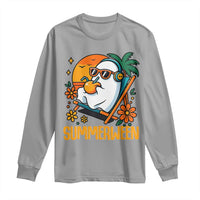 Tropical Summerween Boo Sheet Long Sleeve Shirt Funny Ghost Halloween Summer Beach Vibes - Wonder Print Shop