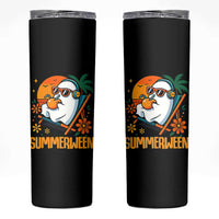 Tropical Summerween Boo Sheet Skinny Tumbler Funny Ghost Halloween Summer Beach Vibes - Wonder Print Shop