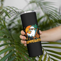 Tropical Summerween Boo Sheet Skinny Tumbler Funny Ghost Halloween Summer Beach Vibes - Wonder Print Shop