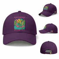 Summerween Zombie Pool Party Baseball Cap Chillin and Thrillin Flamingo Float Summer Halloween