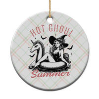 Hot Ghoul Summer Ceramic Ornament Retro Pin Up Witch Summerween Summer Beach Halloween Vibes