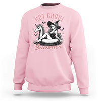 Hot Ghoul Summer Sweatshirt Retro Pin Up Witch Summerween Summer Beach Halloween Vibes