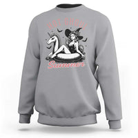 Hot Ghoul Summer Sweatshirt Retro Pin Up Witch Summerween Summer Beach Halloween Vibes