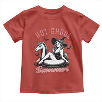 Hot Ghoul Summer Toddler T Shirt Retro Pin Up Witch Summerween Summer Beach Halloween Vibes