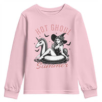 Hot Ghoul Summer Youth Sweatshirt Retro Pin Up Witch Summerween Summer Beach Halloween Vibes
