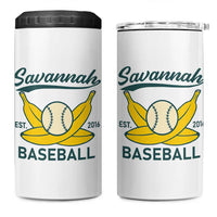 Retro Savannah Baseball Est. 2016 4 in 1 Can Cooler Tumbler Funny Banana and Ball Vintage Sports - Wonder Print Shop