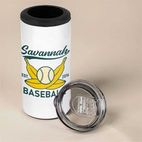 Retro Savannah Baseball Est. 2016 4 in 1 Can Cooler Tumbler Funny Banana and Ball Vintage Sports - Wonder Print Shop